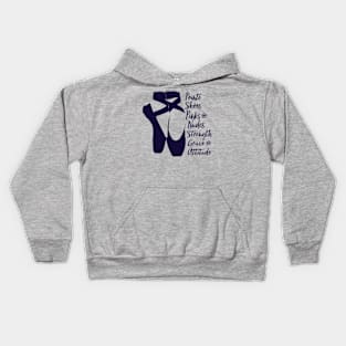 Ballet Shoes & Message Kids Hoodie